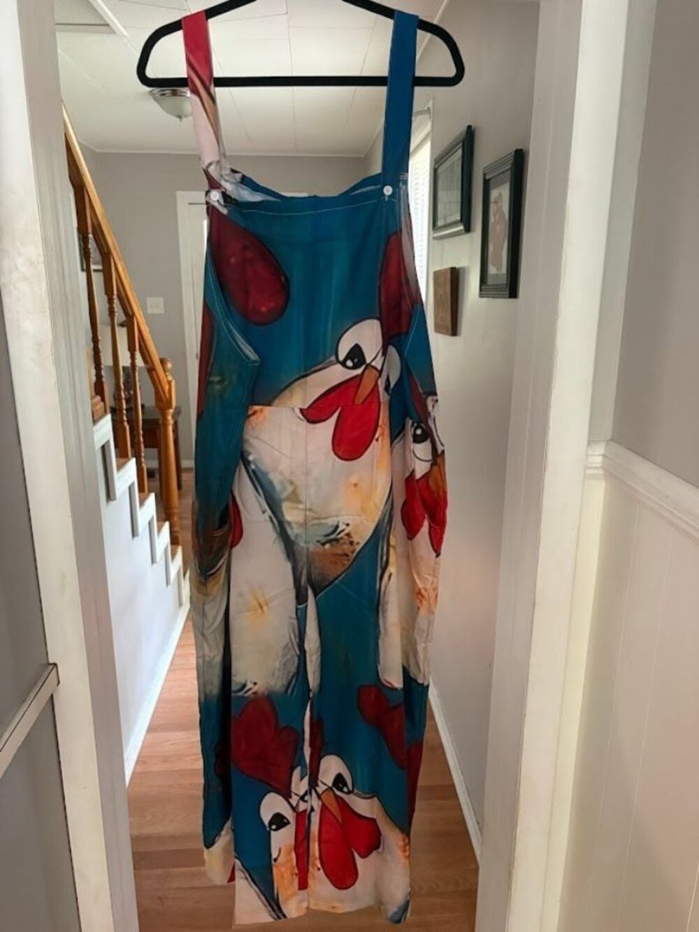Women's Overalls-Chicken Pattern